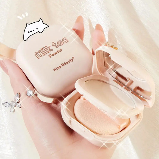 Korean Loose Powder Full Brightening Concealer Mineral Face Foundation Cosmetics Lasting Makeup Powder Compact Powder Pressed