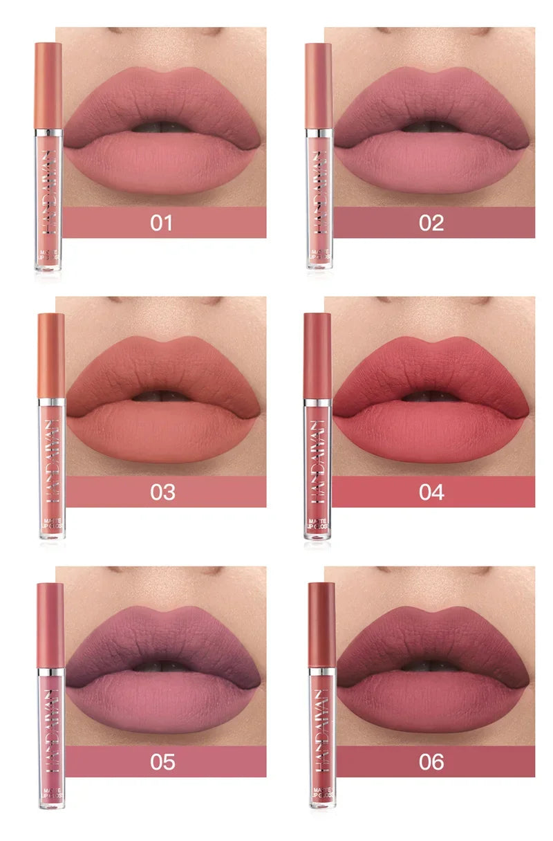 HANDAIYAN Matte Lipstick Set – 1/6 PCS Waterproof, Long Lasting & Non-Stick