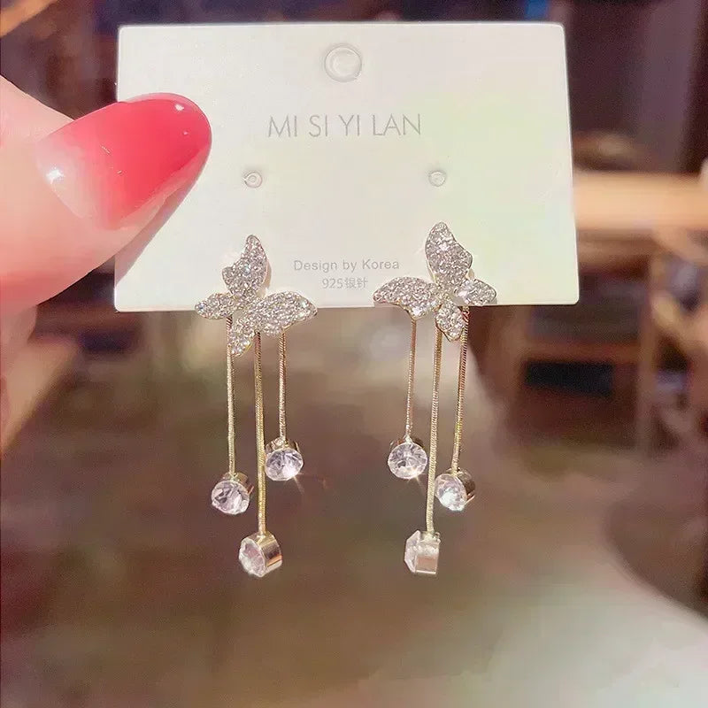 Geometric Rhombus Double Layer Combination Design Earrings For Women Simple Fashion Daily Accessory Party Jewelry Birthday Gifts