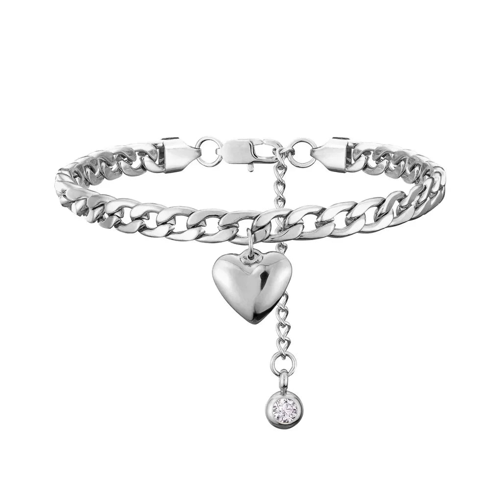 Anklet For Women Gold Color Stainless Steel Cuban Link Ankle Bracelets Summer 2024 Fashion Leg Chain Beach Foot Jewelry Ancklets