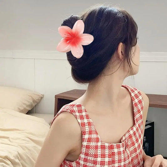 Flower Hair Claw Clips Hawaiian Plumeria Hair Clip Colorful Flower Hair Clips Holiday Gifts For Girls Ladies hair accessories