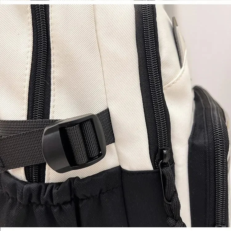 Cat Cartoon Dual-Shoulder Backpack for Girls Primary And Middle School Students Nylon Material Bookbag Easy to Carry