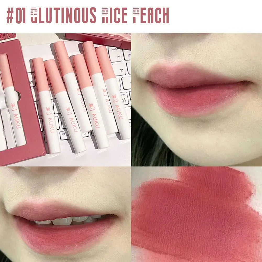 6 PCS Matte Lip Mud Waterproof Long Lasting Makeup Set For Women Lipsticks Set Free Shipping Korean Make Up Beauty Cosmetics