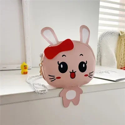 Cute PU Leather Children's Small Shoulder Bags Lovely Cartoon Baby Girls Coin Purse Handbags Princess Accessories Crossbody Bag