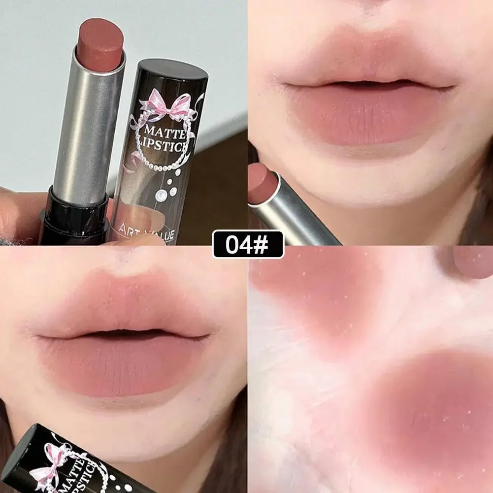 Velvet Brown Finish Matte Lipstick,Super Soft & Ultra Silky Lip Stick,Long Lasting & Moisturizing Vegan Lip Makeup For Wome S9Q2