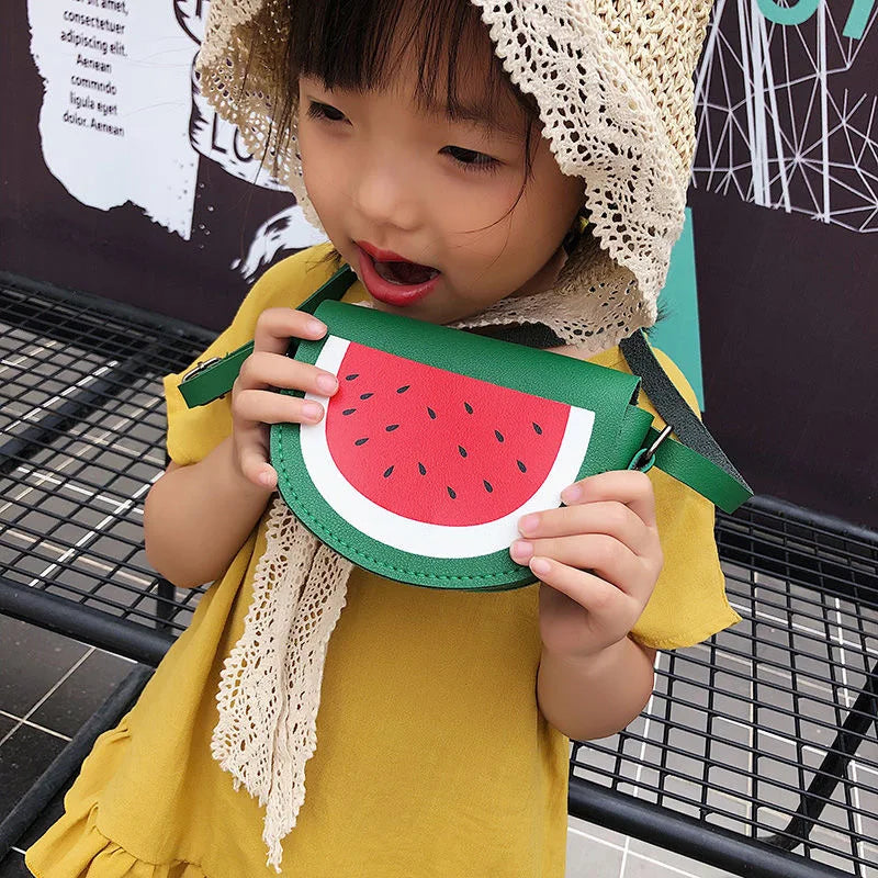 Cute PU Leather Children's Small Shoulder Bags Lovely Cartoon Baby Girls Coin Purse Handbags Princess Accessories Crossbody Bag