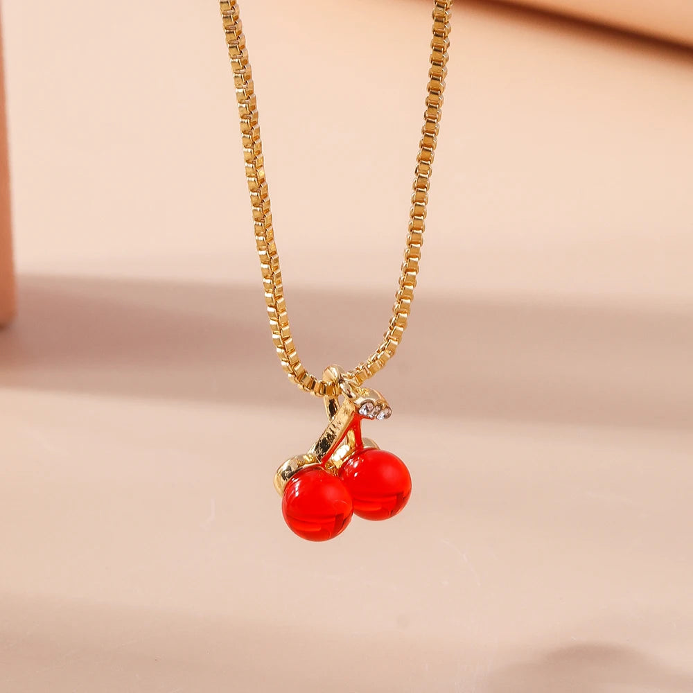 Y2K Crystal Butterfly Heart Necklace Fashion Kpop Shiny Clavicle Chain Necklaces for Women Girls New Trend Party Gifts Jewelry