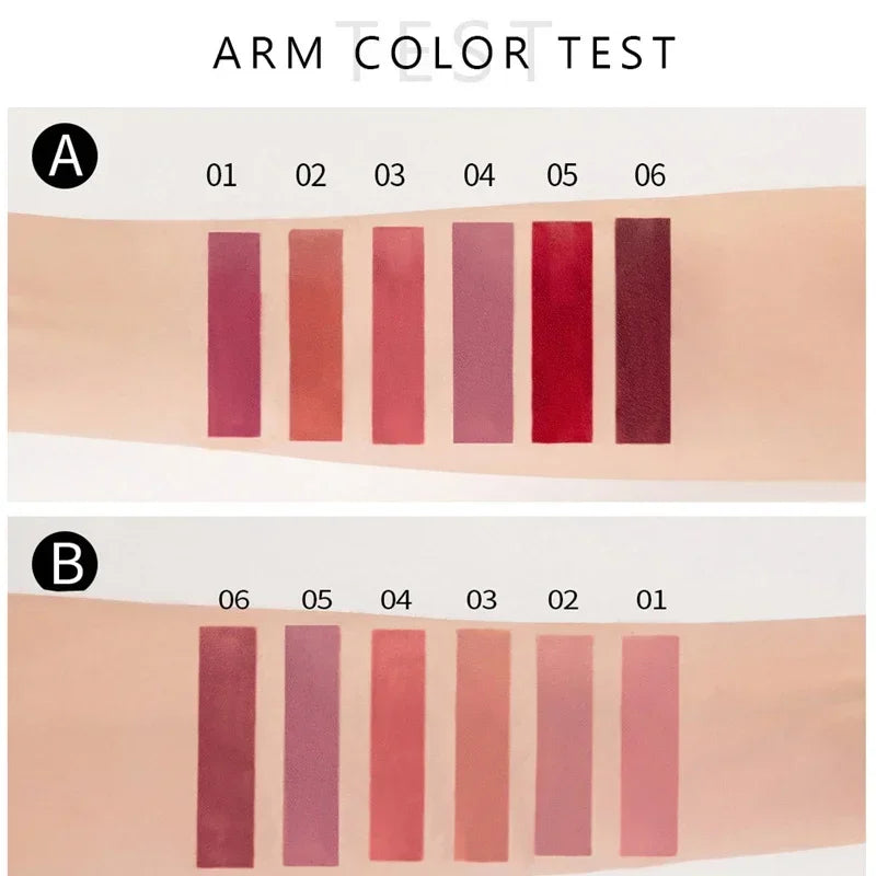 HANDAIYAN Matte Lipstick Set – 1/6 PCS Waterproof, Long Lasting & Non-Stick
