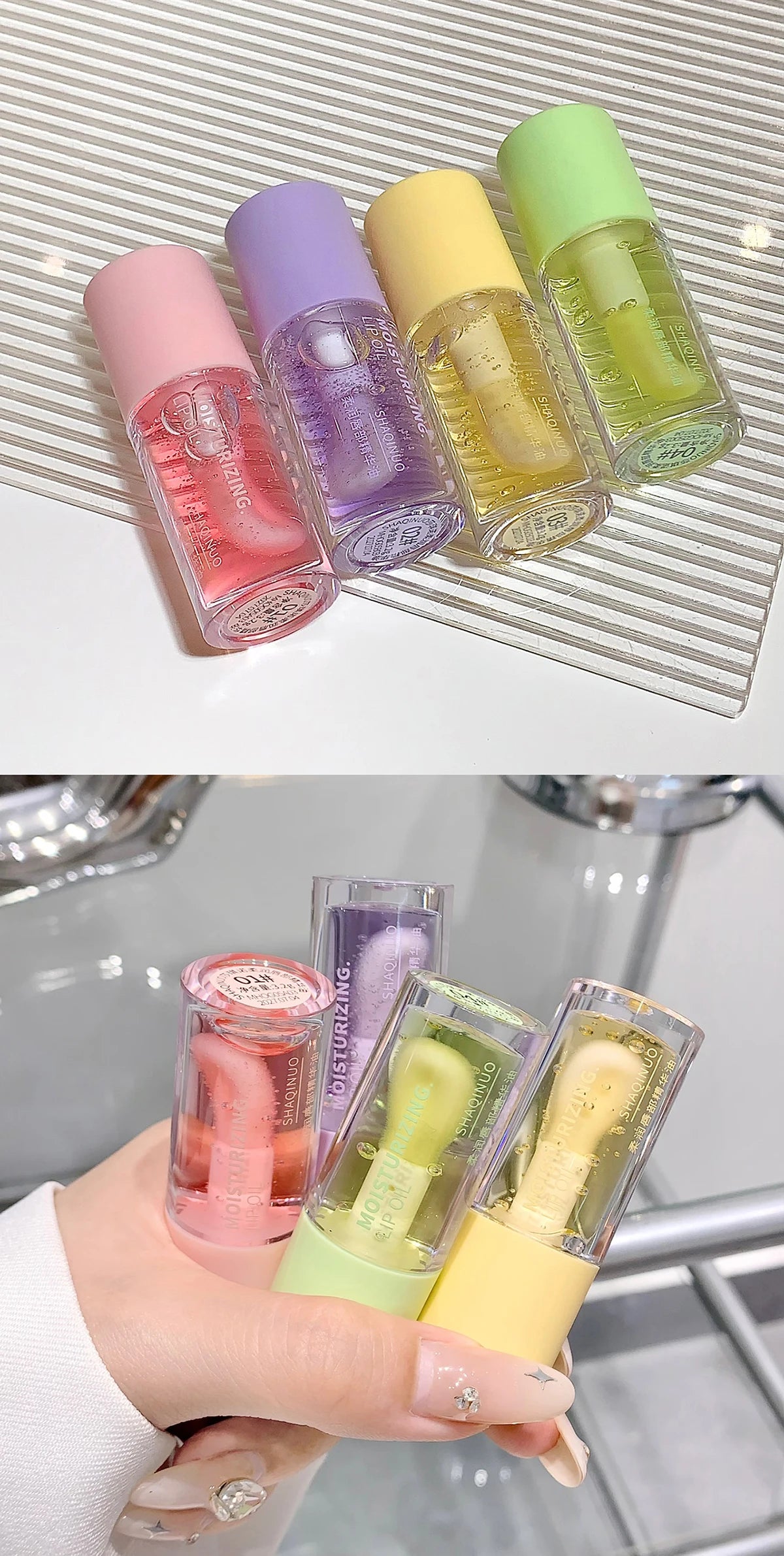 Korean Water Light Lip Gloss – Crystal Clear Jelly Oil for Hydrated Lips