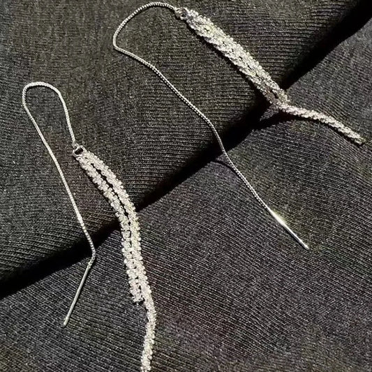 New Long Tassel Chain Dangle Earrings for Women girl Trend Korean Fashion Fine Earring Wedding Luxury Y2K Jewelry Wholesale