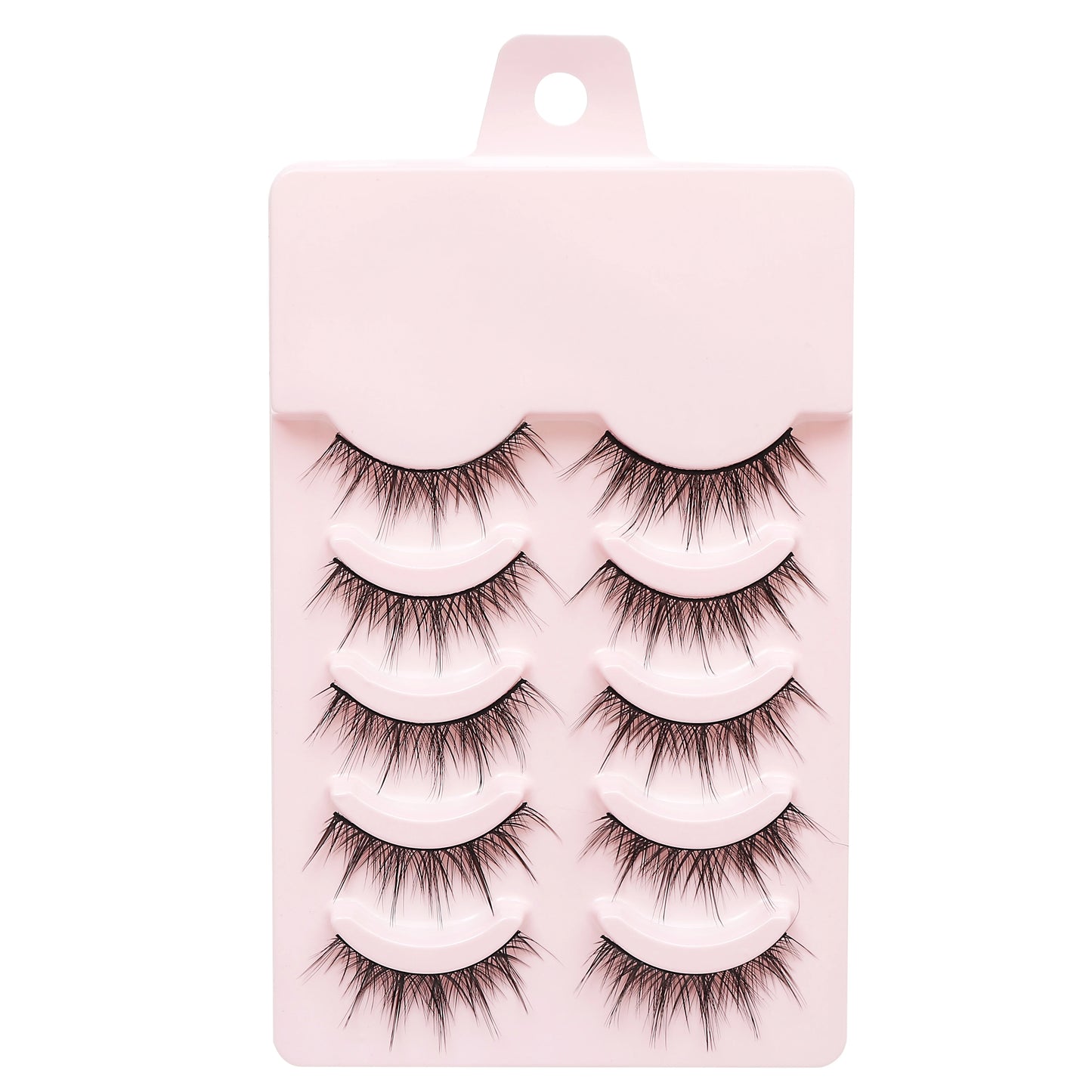 Manga Lashes 5 Pairs Anime Cosplay Faux Mink Lashes Korean Natural short Full Strip Lashes Clear Band Soft Eyelash Extension Hot