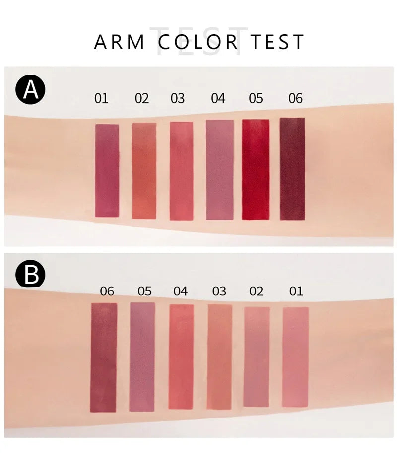 HANDAIYAN Matte Lipstick Set – 1/6 PCS Waterproof, Long Lasting & Non-Stick