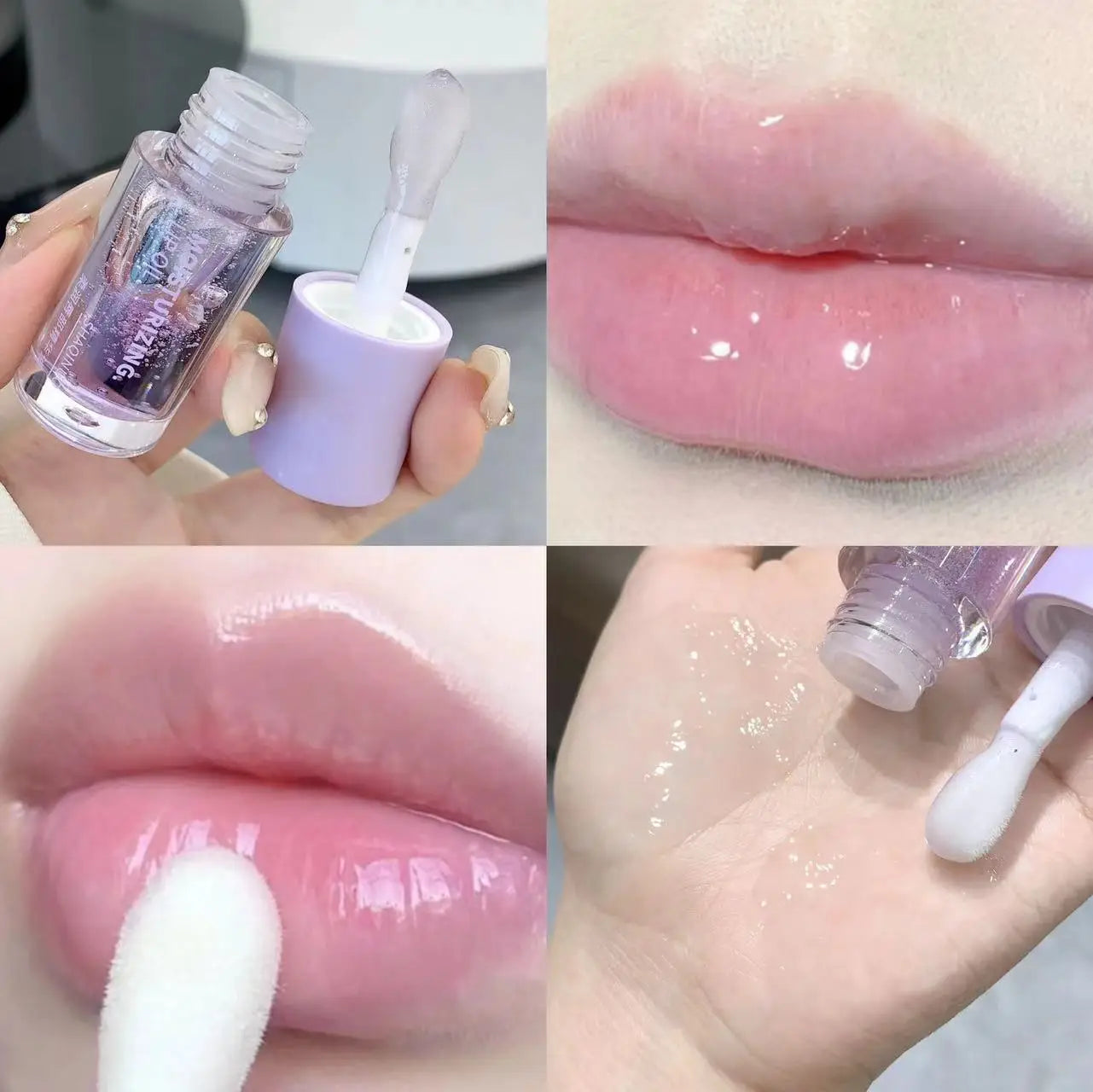 Korean Water Light Lip Gloss – Crystal Clear Jelly Oil for Hydrated Lips