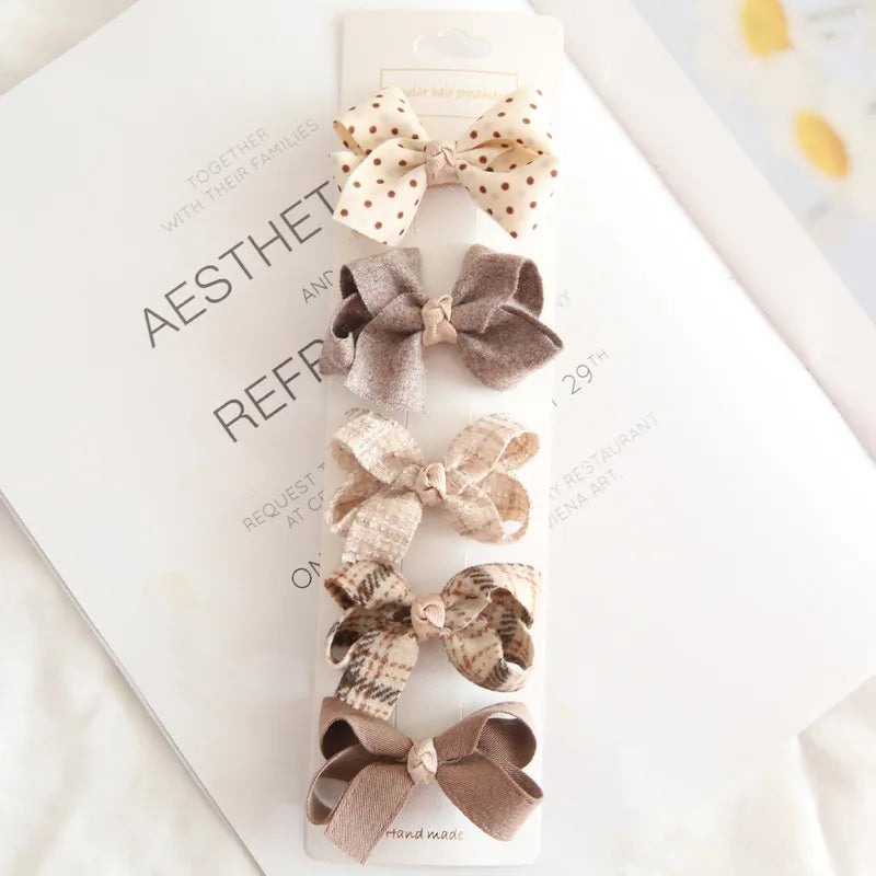 Hair clips for Children Children's Headwear Baby Hair Accessories Clip Bows For Girls All Cloth Hairpin