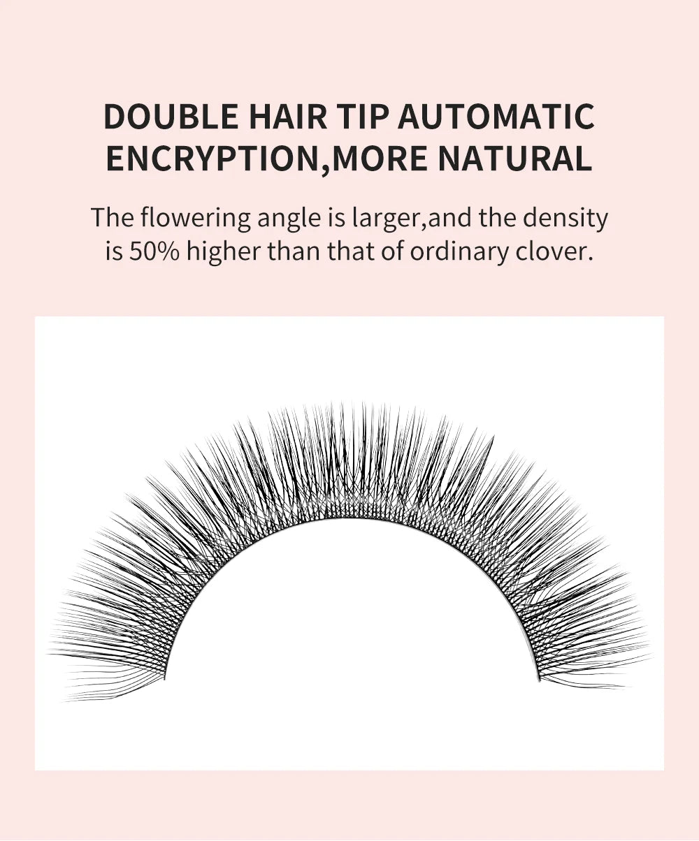 NATUHANA 3D W Shape Eyelash Extensions – Premade Volume Fan Faux Mink Lashes