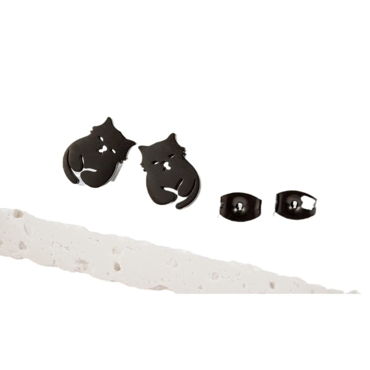 ovely Cat Earings Kitten Stainless Steel Studs for Girls Vivid Small Animal Kitty Jewelry Women Korean Pendientes Mujer