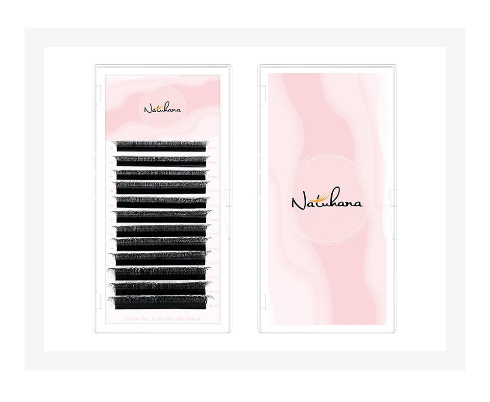 NATUHANA 3D W Shape Eyelash Extensions – Premade Volume Fan Faux Mink Lashes