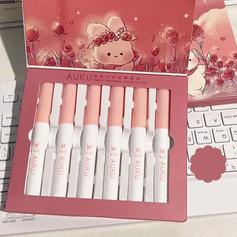 6 PCS Matte Lip Mud Waterproof Long Lasting Makeup Set For Women Lipsticks Set Free Shipping Korean Make Up Beauty Cosmetics