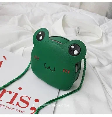 Cute PU Leather Children's Small Shoulder Bags Lovely Cartoon Baby Girls Coin Purse Handbags Princess Accessories Crossbody Bag