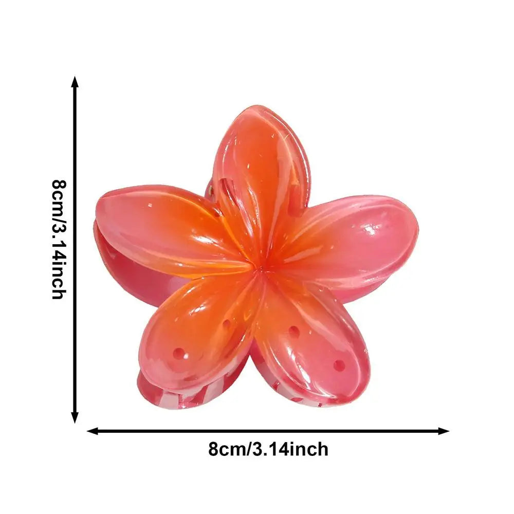 Flower Hair Claw Clips Hawaiian Plumeria Hair Clip Colorful Flower Hair Clips Holiday Gifts For Girls Ladies hair accessories