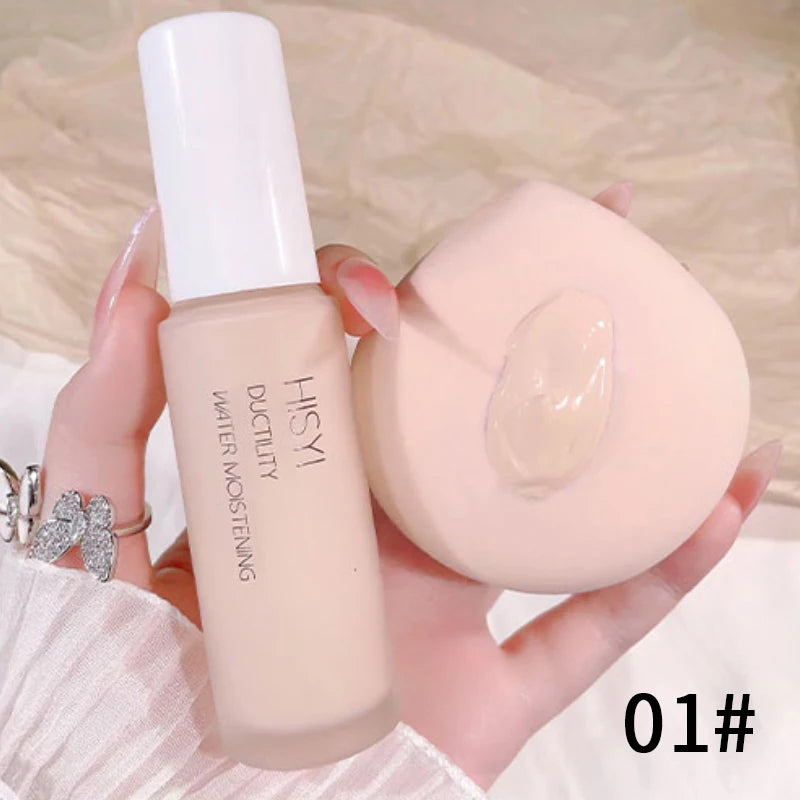Silky and clear primer, natural cream to brighten and prevent makeup from coming off easily, foundation liquid,