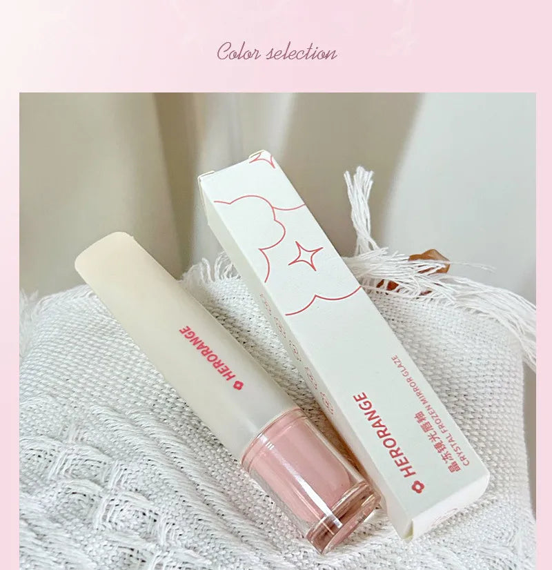 Korean Lip Gloss – Crystal Jelly Liquid, Plumping & Moisturizing Lipstick