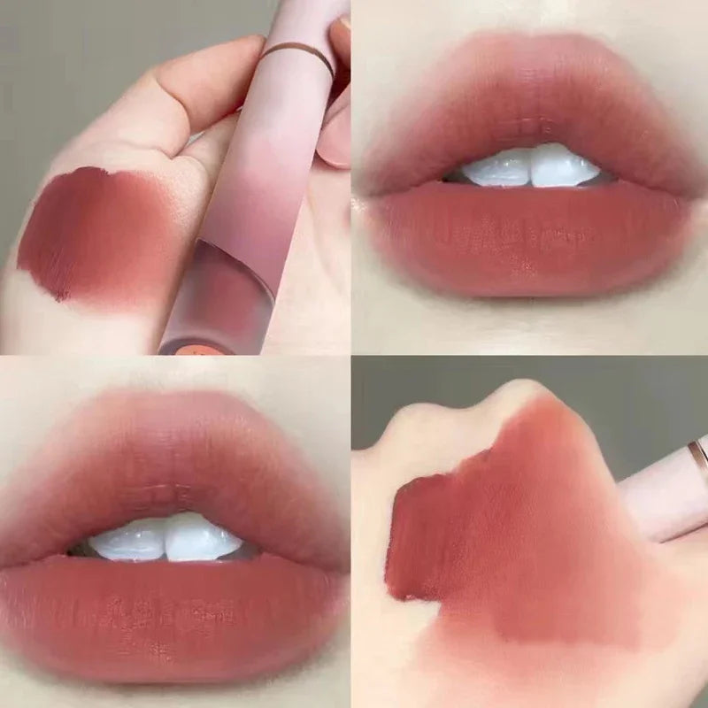 Velvet Matte Lipstick Cream Sexy Red Lip Tint Moisturizing Long Lasting Lip Gloss Waterproof Makeup Korean Cosmetics 6 Color