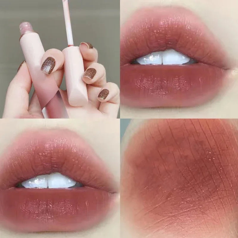 Velvet Matte Lipstick Cream Sexy Red Lip Tint Moisturizing Long Lasting Lip Gloss Waterproof Makeup Korean Cosmetics 6 Color