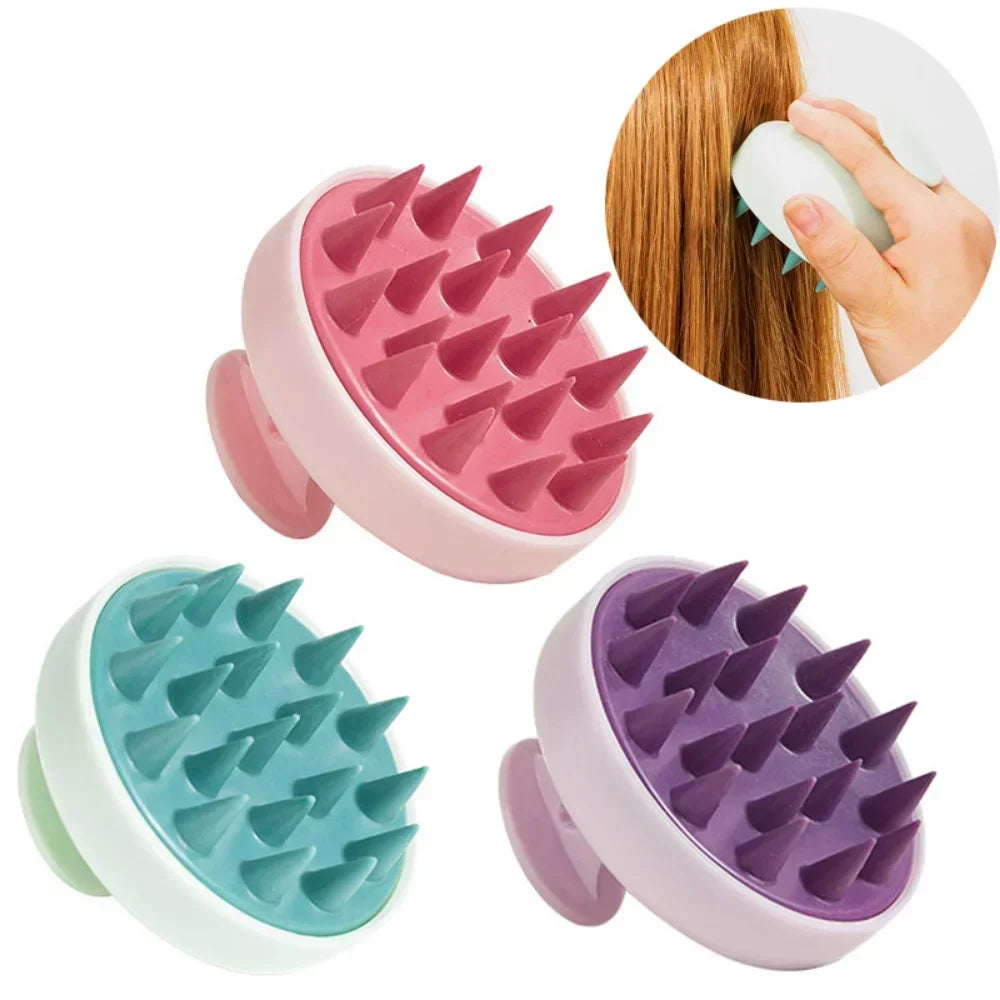Silicone Shampoo Brush Scalp Antipruritic Massage Hair Washing Combs Body Cleansing Exfoliator Bathing Brushes Hairdressing Tool