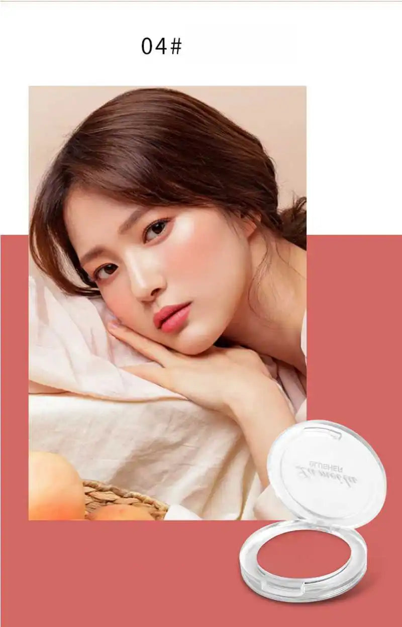 Blush Waterproof Sweat-proof Blusher Natural Monochrome Blush Palette Long-lasting Face Contour Natural Makeup Women Girls
