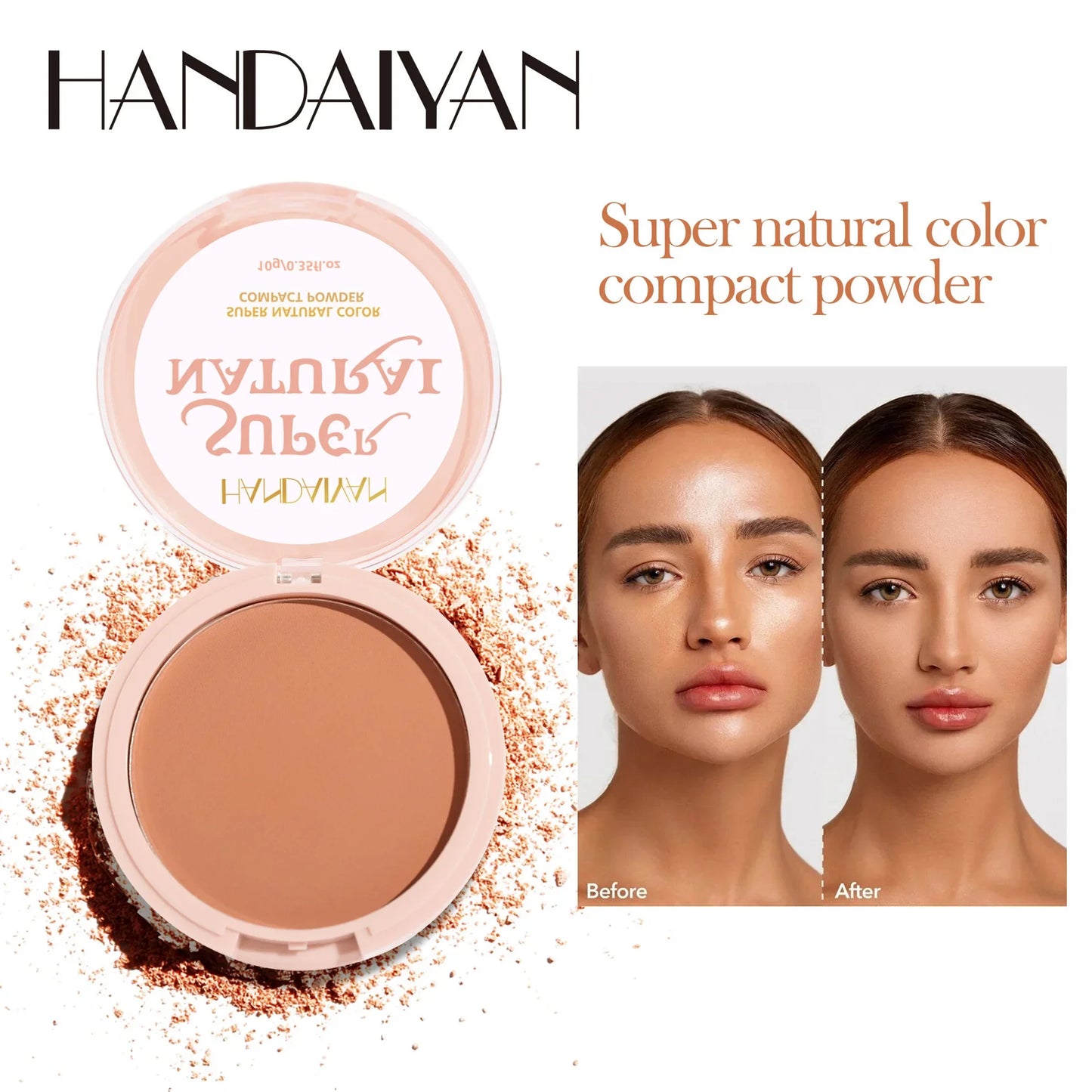 8-Color Matte Pressed Powder – Full Coverage, Oil Control & Waterproof