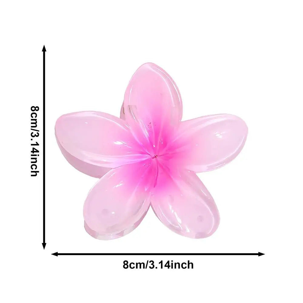 Flower Hair Claw Clips Hawaiian Plumeria Hair Clip Colorful Flower Hair Clips Holiday Gifts For Girls Ladies hair accessories