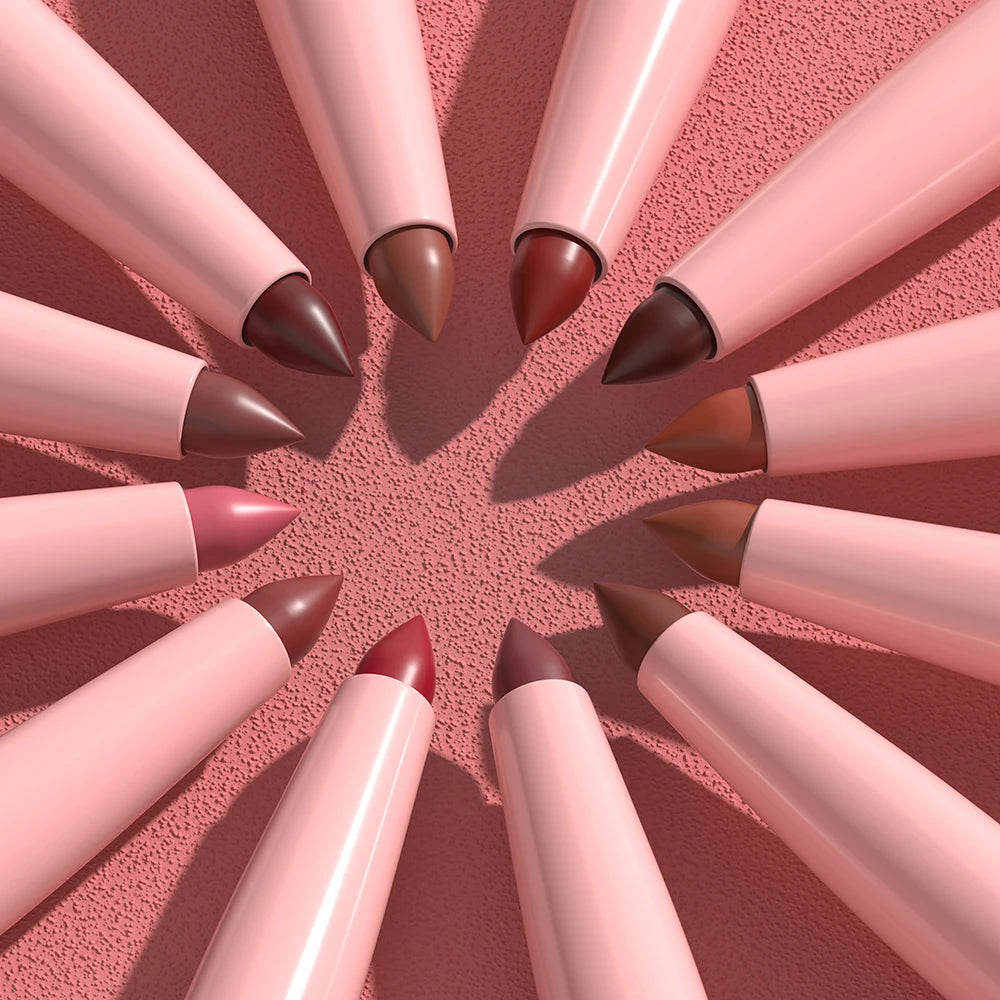 Matte Lip Liner Pencil Set (6 Colors) – Waterproof, Sweatproof & Easy Glide