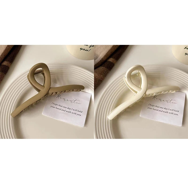 2/4Pcs Women Hair Claw Clip Cross Matte Hairpin Fashion Hairgrips Large Hair Claw Crab Clips Girls Korean Hair Accessories