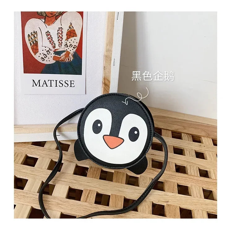 Cute PU Leather Children's Small Shoulder Bags Lovely Cartoon Baby Girls Coin Purse Handbags Princess Accessories Crossbody Bag