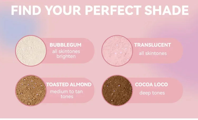 MLSIMLE 4 COLORS Natural Shimmer Pearl Setting Powder Contouring Highlighting Waterproof Sweat-proof Oil-control Makeup Powder