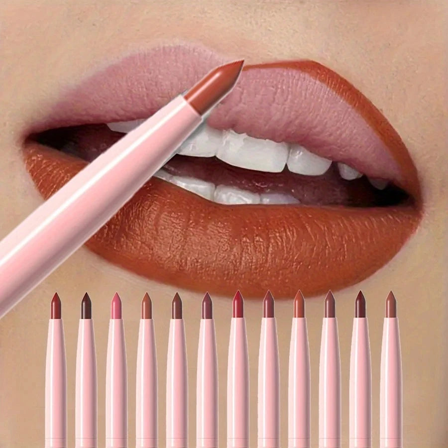 Matte Lip Liner Pencil Set (6 Colors) – Waterproof, Sweatproof & Easy Glide