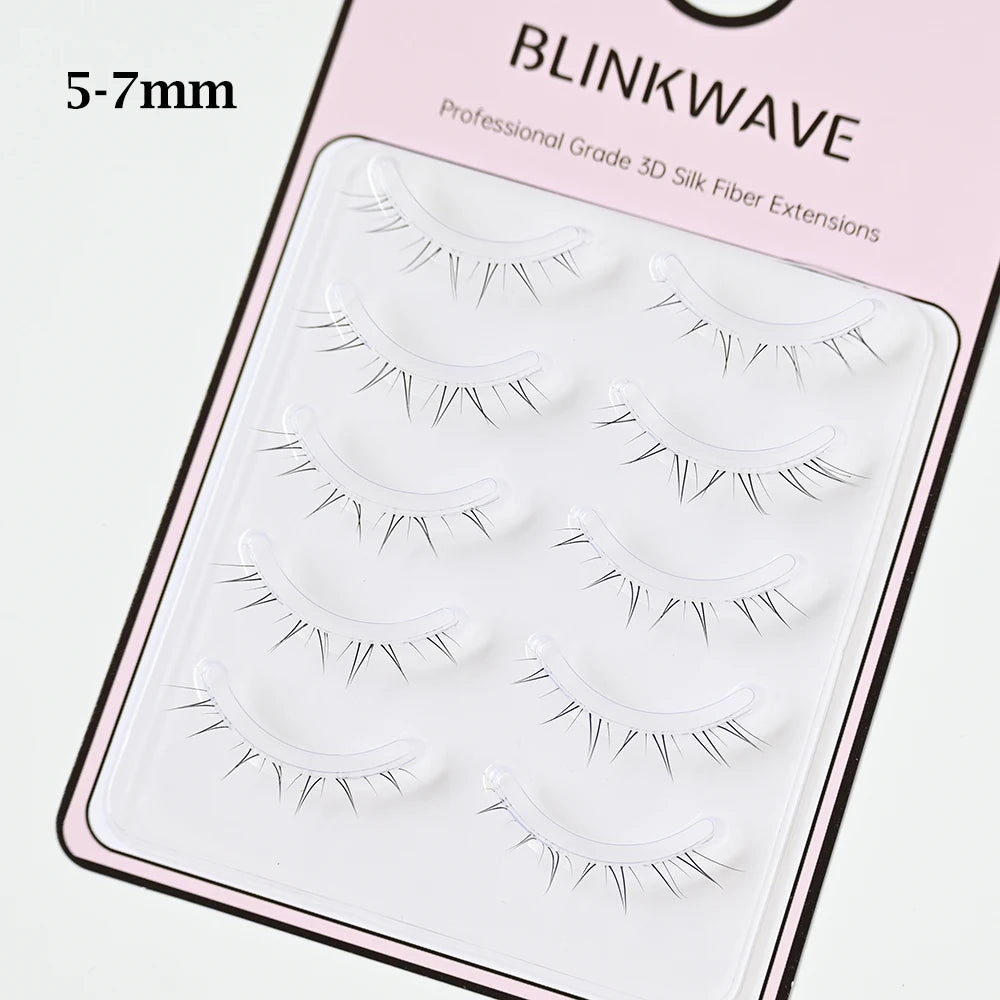 5 Pair Clear Band Lower Eyelashes Handmade False Eyelashes Bottom Lashes Natural Manga Lashes douyin makeup lash Extension