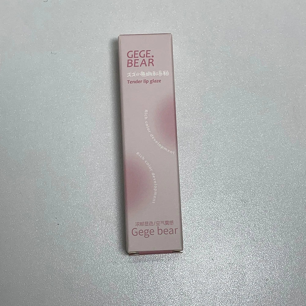 Little Bear Crystal Frozen Strawberry Glossy Lip Glaze Mirror Whitening Nude Doodle Lip Korean Makeup Y2K Cosmetics Lipsticks