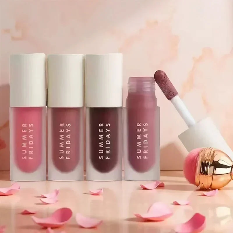 Summer Fridays Mini Set Lip Balm Vanilla Iced Coffee Lip Gloss Lip Balm Moisturizing Smooth Soft Lips Cosmetics Makeup Lip Care