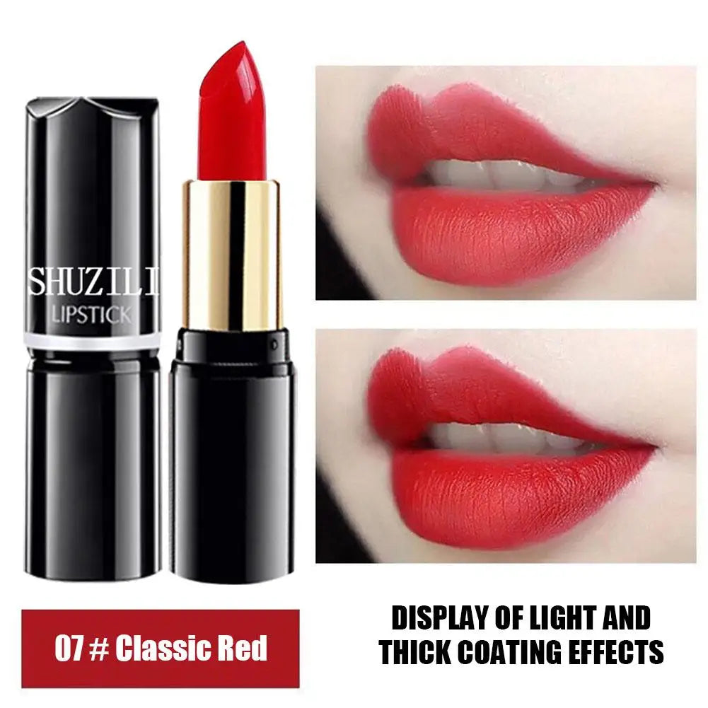 SHUZILI Moisturizing Lipstick Velvet High Quality Lipsticks Shiny Professional Korean Makeup Cosmetic For Lip Women