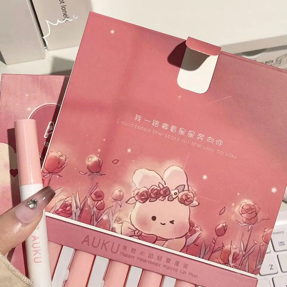 6 PCS Matte Lip Mud Waterproof Long Lasting Makeup Set For Women Lipsticks Set Free Shipping Korean Make Up Beauty Cosmetics