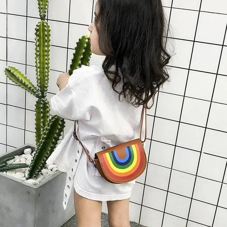Cute PU Leather Children's Small Shoulder Bags Lovely Cartoon Baby Girls Coin Purse Handbags Princess Accessories Crossbody Bag
