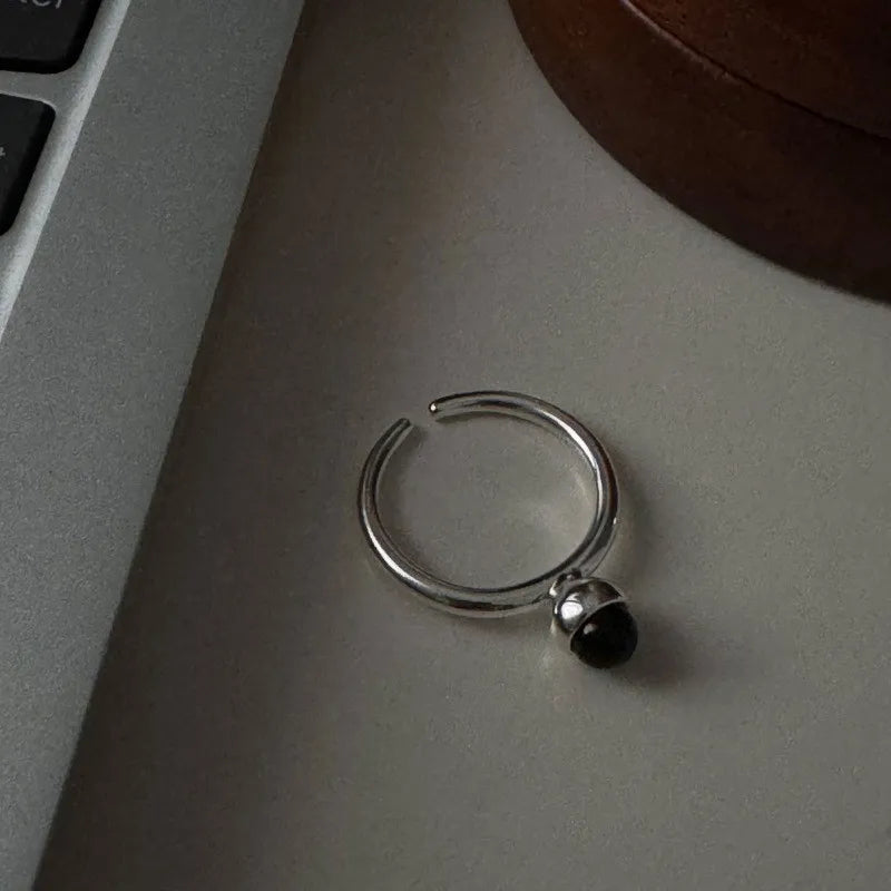 PANJBJ 925 Sterling Silver Pearl Irregular Ring for Women Shell Overlapping Hollow Sweet Design Jewelry Gift Dropshipping