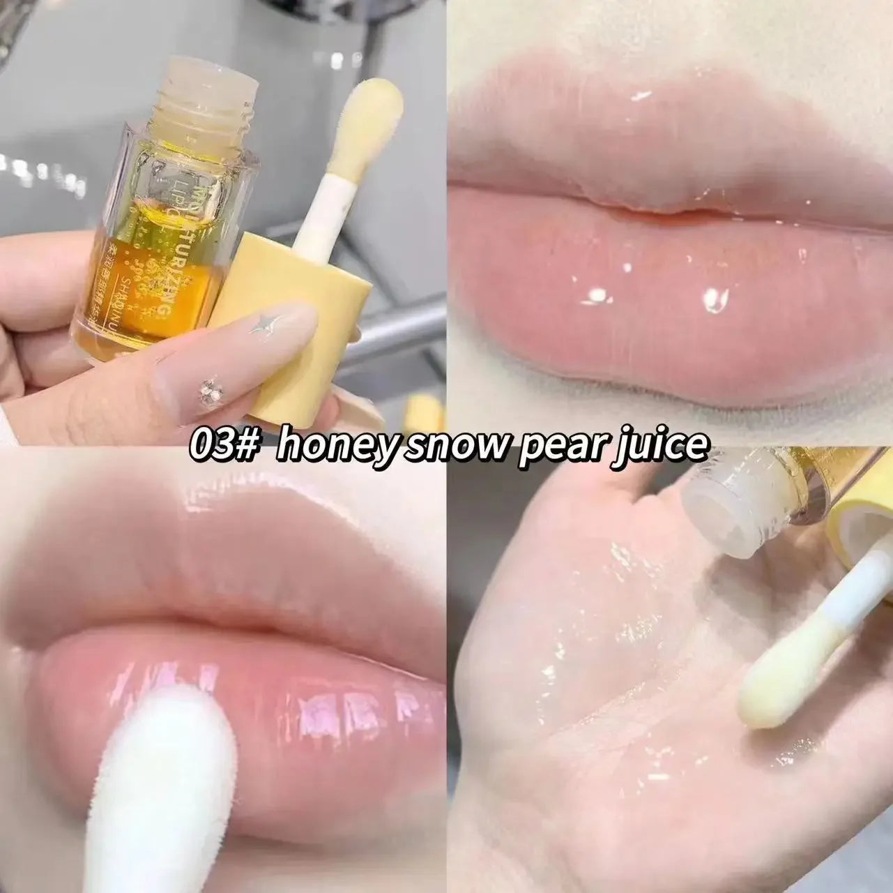 Korean Water Light Lip Gloss – Crystal Clear Jelly Oil for Hydrated Lips