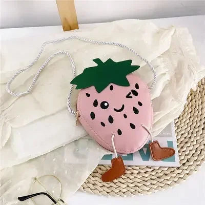 Cute PU Leather Children's Small Shoulder Bags Lovely Cartoon Baby Girls Coin Purse Handbags Princess Accessories Crossbody Bag