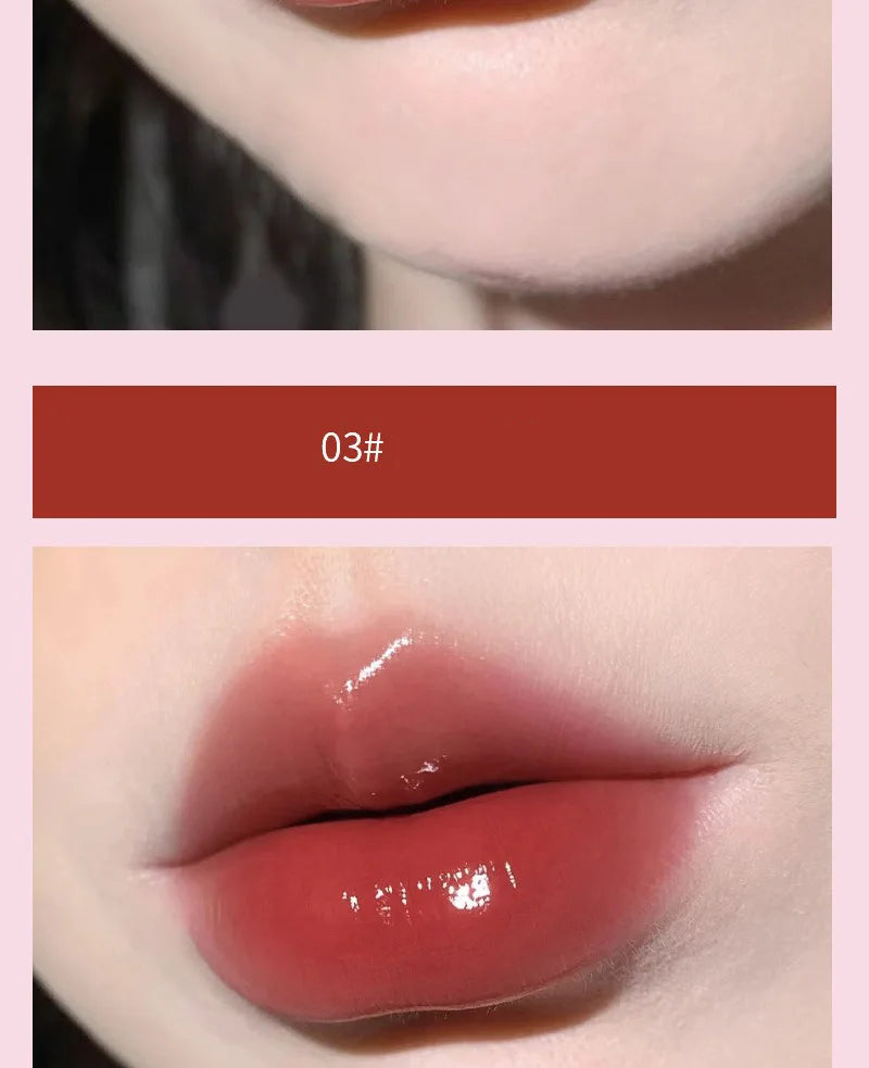 Crystal Jelly Lip Gloss Mirror Water Liquid Lipstick Moisturizing Long Lasting Sexy Red Lip Plumper Makeup Tint Korean Cosmetics