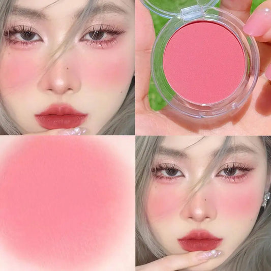 Girl Matte Blush Peach Cream Makeup Pink Blush Red Blush Cheek Cosmetics Blush Tint Blusher Cheek Palette Contour Ro W9J3