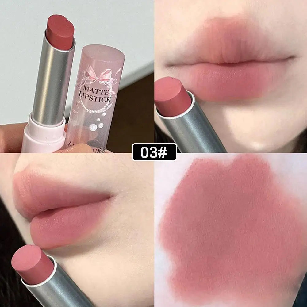 Velvet Brown Finish Matte Lipstick,Super Soft & Ultra Silky Lip Stick,Long Lasting & Moisturizing Vegan Lip Makeup For Wome S9Q2