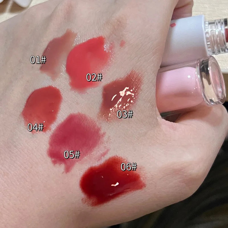 Crystal Jelly Lip Gloss Mirror Water Liquid Lipstick Moisturizing Long Lasting Sexy Red Lip Plumper Makeup Tint Korean Cosmetics